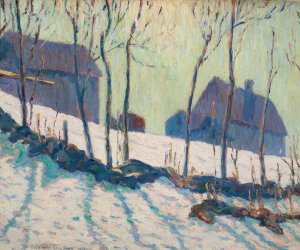 Winter Landscape by Allen Tucker Oil Painting