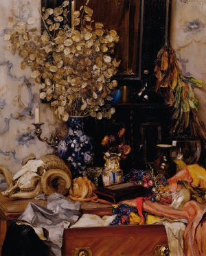 Stillleben by Alois Hanisch Oil Painting