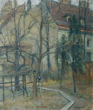 Truber Wintertag Oil painting by Alois Hanisch