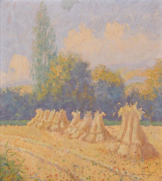 Sonniger Spatsommertag by Alois Hernick - Hand-Painted Oil Painting Reproduction