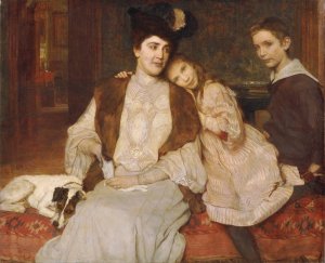 Familie Markl by Alois Johann Josef Delug Oil Painting