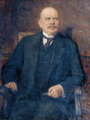 Minister Max Freiherr Hussarek von Heinlein by Alois Johann Josef Delug Oil Painting