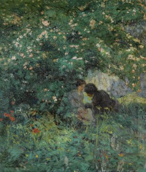 Lovers In The Grass by Alois Kalvoda Oil Painting