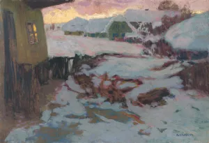 Winter Landscape Oil painting by Alois Kalvoda