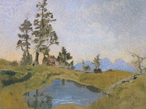 Scheiblahn mit Zirben by Alois Penz Oil Painting