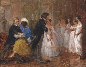 Galante Damen by Alois Schonn Oil Painting