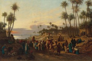 L'arrivee de la mariee by Alois Schonn Oil Painting