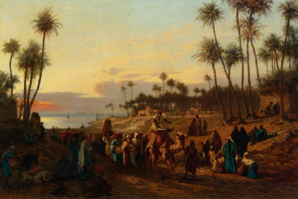 Larrivee de la Mariee by Alois Schonn - Hand-Painted Oil Painting Reproduction