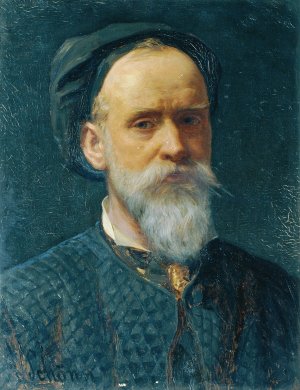 Selbstbildnis by Alois Schonn Oil Painting
