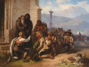 Tiroler Wallfahrer by Alois Schonn Oil Painting