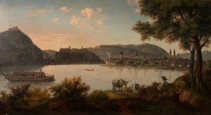Ofen mit Blocksberg by Alois Von Saar Oil Painting