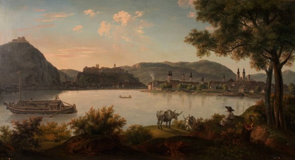 Ofen mit Blocksberg  by Alois Von Saar - Hand-Painted Oil Painting Reproduction