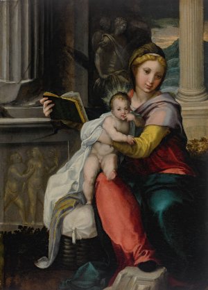 Madonna and Child with a book by Alonso Berruguete Oil Painting