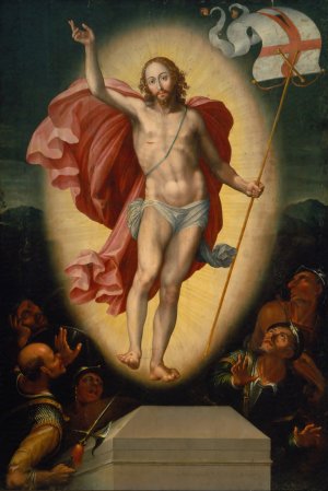 The Resurrection Of Christ by Alonso Lopez De Herrera Oil Painting