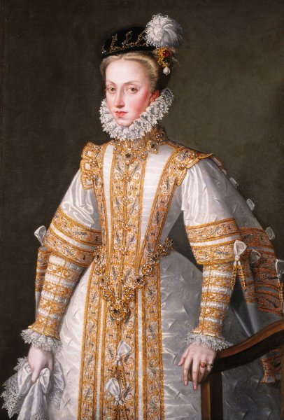 Main Product Photo of Anne of Austria, Queen of Spain  Painting by Alonso Sanchez Coello