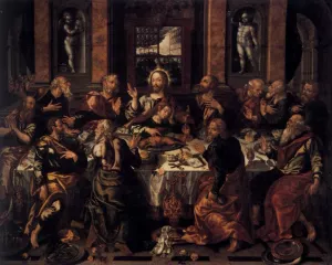 Last Supper by Alonso Vazquez Oil Painting