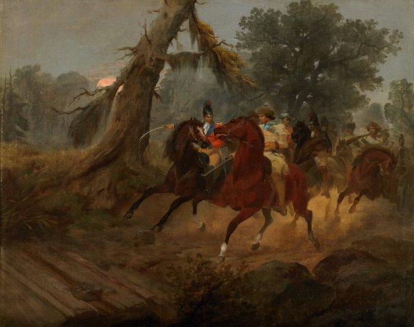 The Ride of General Marion's Men  by Alonzo Chappel - Hand-Painted Oil Painting Reproduction