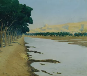 Blick auf die Zitadelle von Kairo Oil painting by Alphons Leopold Mielich