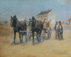 In der Hernalser Sandgstatte by Alphons Leopold Mielich Oil Painting