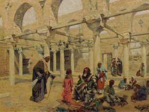School in Benassa by Alphons Leopold Mielich Oil Painting