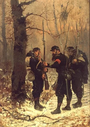 The Post of Danger by Alphonse De Neuville Oil Painting