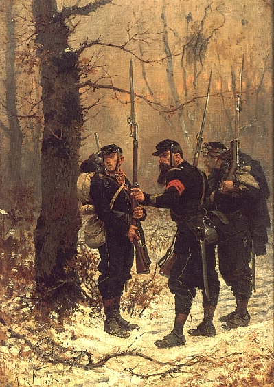 The Post of Danger by Alphonse De Neuville - Hand-Painted Oil Painting Reproduction