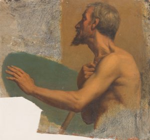 Homme aveugle tendant le bras gauche by Alphonse-Henri Perin Oil Painting