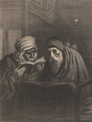 Rabbi Elischa L'Aveugle by Alphonse-Jacques Levy Oil Painting