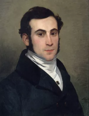 Portrait d'inconnu, presume Alexandre-Auguste Ledru-Rollin Oil painting by Alphonse Lavaudan