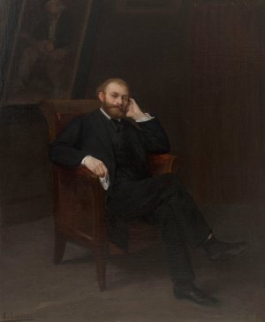 Portrait d'Edouard Manet by Alphonse Legros Oil Painting