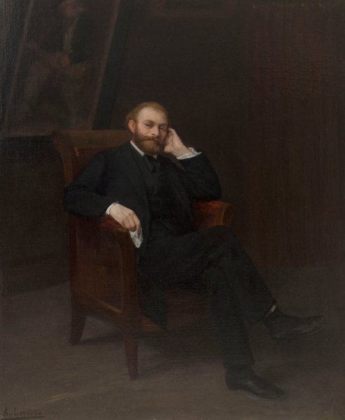 Portrait d'Edouard Manet  by Alphonse Legros - Hand-Painted Oil Painting Reproduction