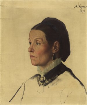 Portrait of a Woman by Alphonse Legros Oil Painting