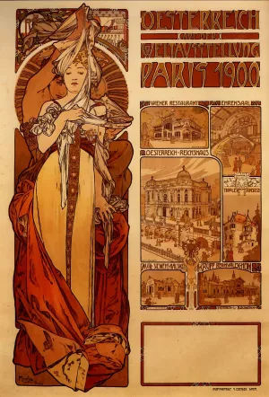 Austria by Alphonse Maria Mucha Oil Painting