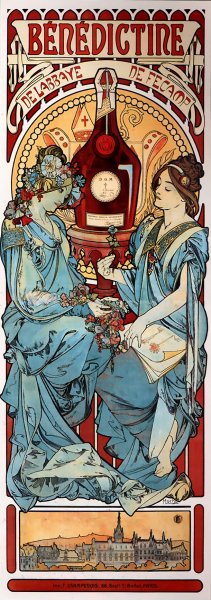Main Product Photo of Benedictine Painting by Alphonse Maria Mucha