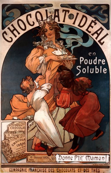 Main Product Photo of Chocolat Ideal Painting by Alphonse Maria Mucha