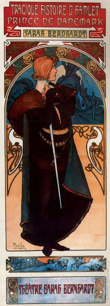 Hamlet by Alphonse Maria Mucha Oil Painting