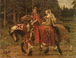 Heraldic Chivalry by Alphonse Maria Mucha Oil Painting