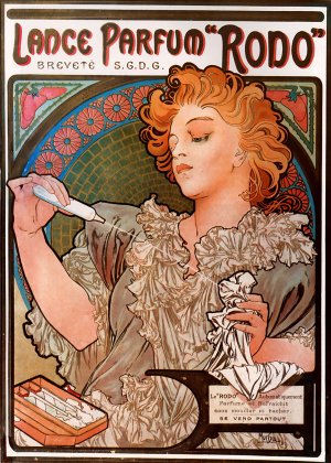 Lance-Parfum, 'Rodo' by Alphonse Maria Mucha Oil Painting