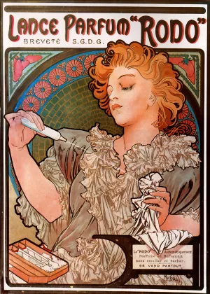 Lance-Parfum, 'Rodo' by Alphonse Maria Mucha - Oil Painting Reproduction