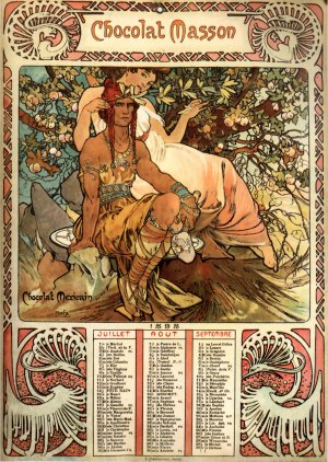 Manhood Calendar by Alphonse Maria Mucha Oil Painting