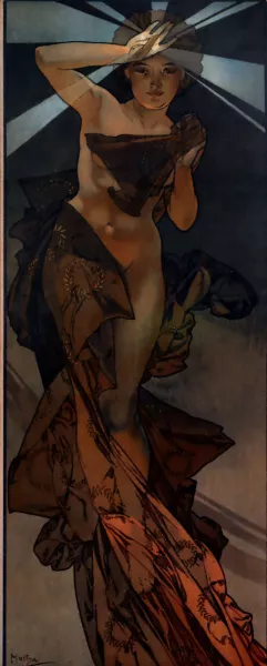 Morning Star Oil painting by Alphonse Maria Mucha