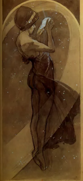 North Star by Alphonse Maria Mucha Oil Painting