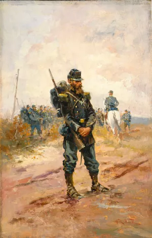 A Soldier by Alphonse Marie De Neuville Oil Painting