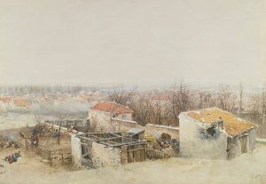 Champigny; A Study For The Panorama Of The Battle Of Champigny by Alphonse Marie De Neuville Oil Painting