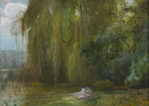 La Baigneuse Oil painting by Alphonse Morlot