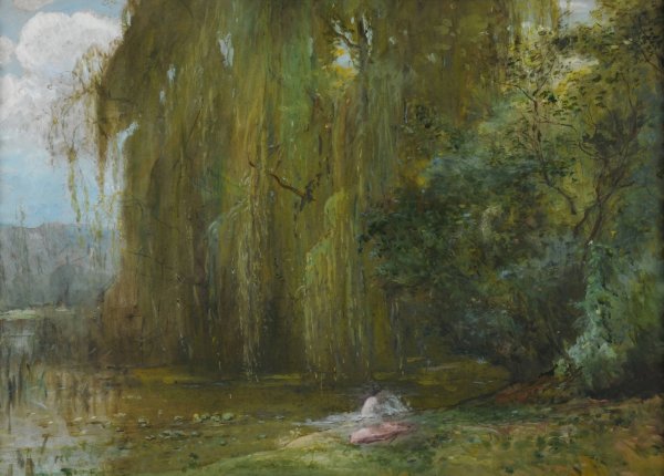 Main Product Photo of La Baigneuse Painting by Alphonse Morlot