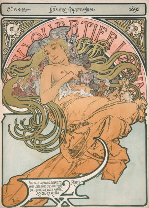 Au Quartier Latin by Alphonse Mucha Oil Painting