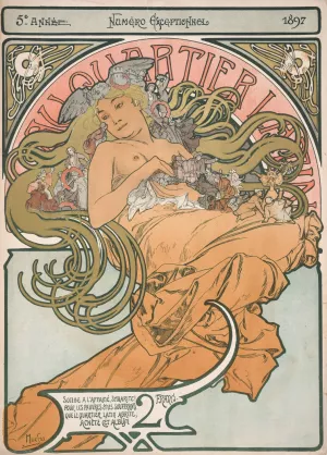 Au Quartier Latin by Alphonse Mucha Oil Painting