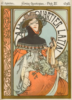 Au Quartier Latin by Alphonse Mucha Oil Painting