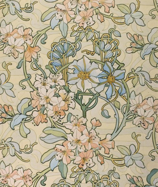 Main Product Photo of Clematis  Painting by Alphonse Mucha